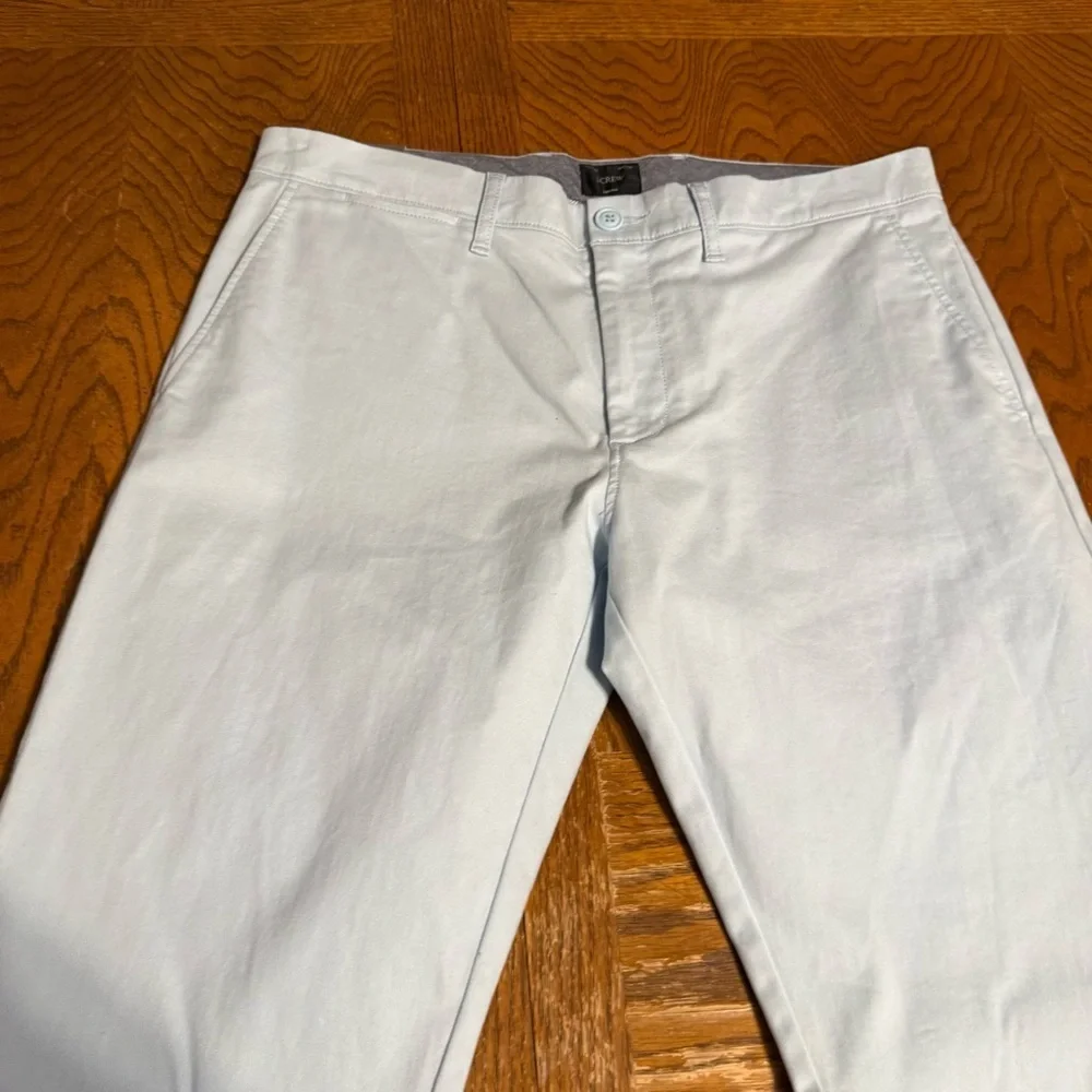 J. Crew NWT 484 Slim Fit Stretch Chino Flat Front Pants in Light Blue 32x32